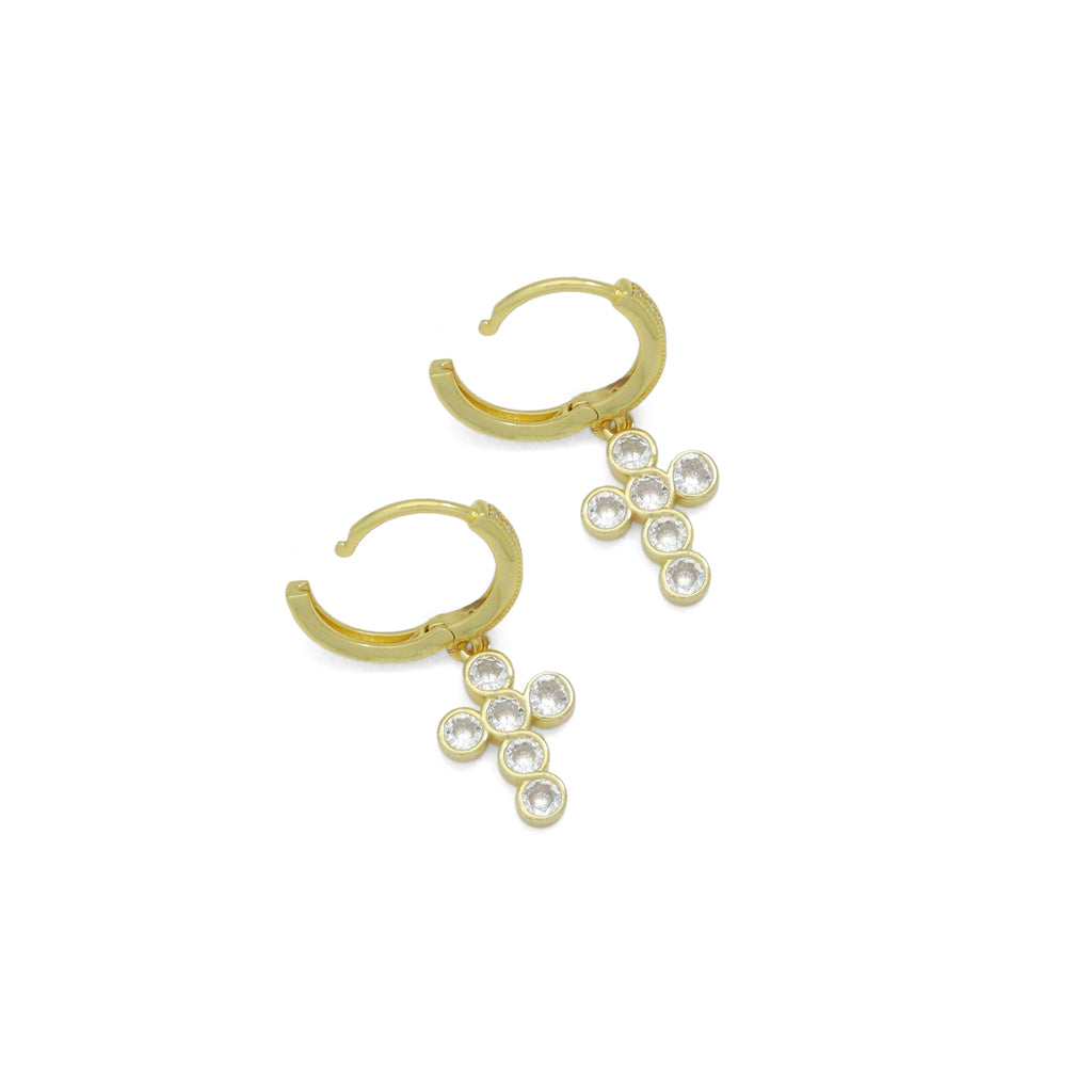 Cross Hoop Earrings