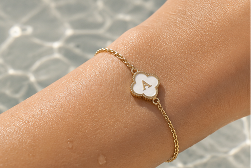 Salt & Clover Initial Bracelet