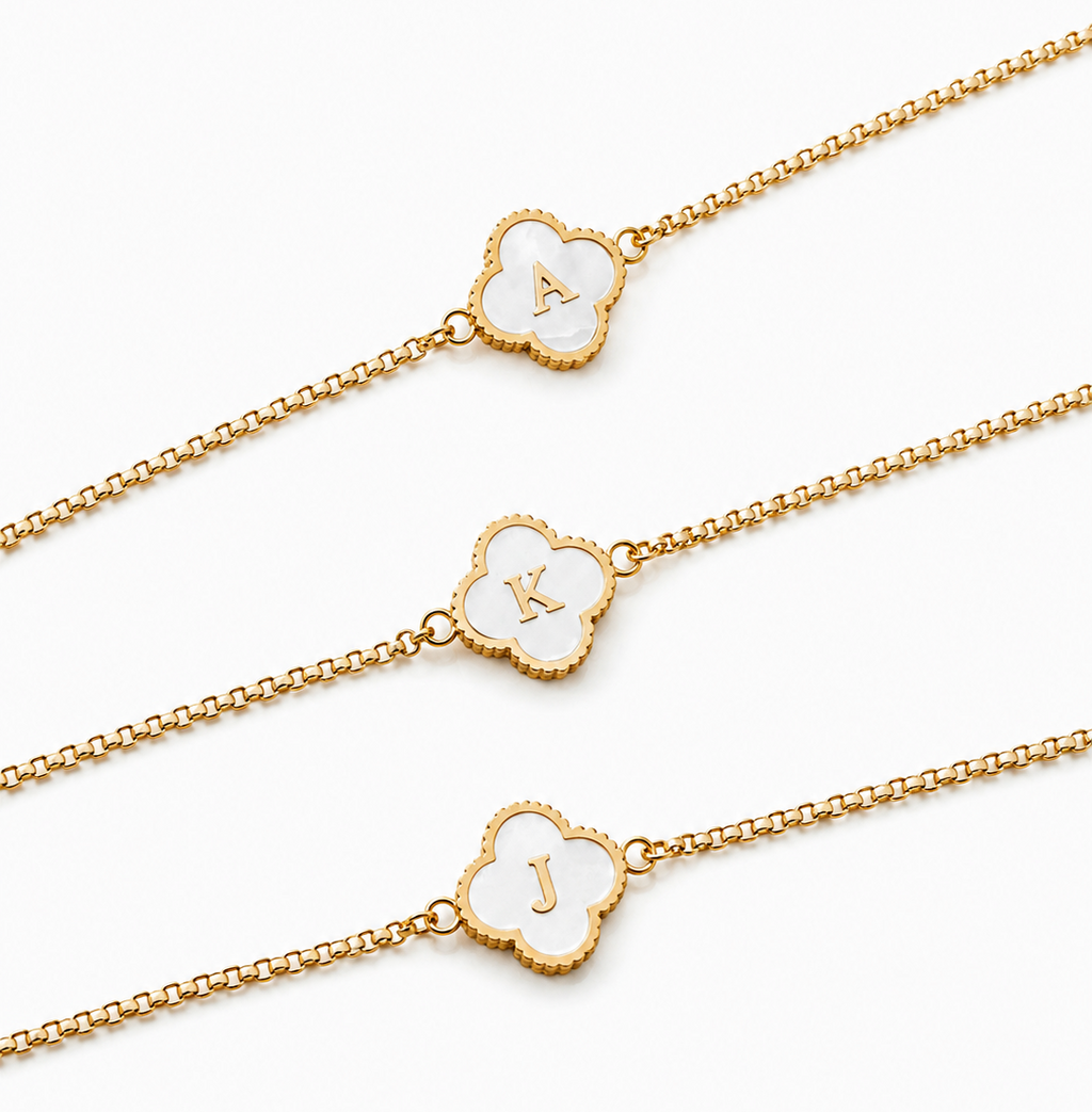 Salt & Clover Initial Bracelet