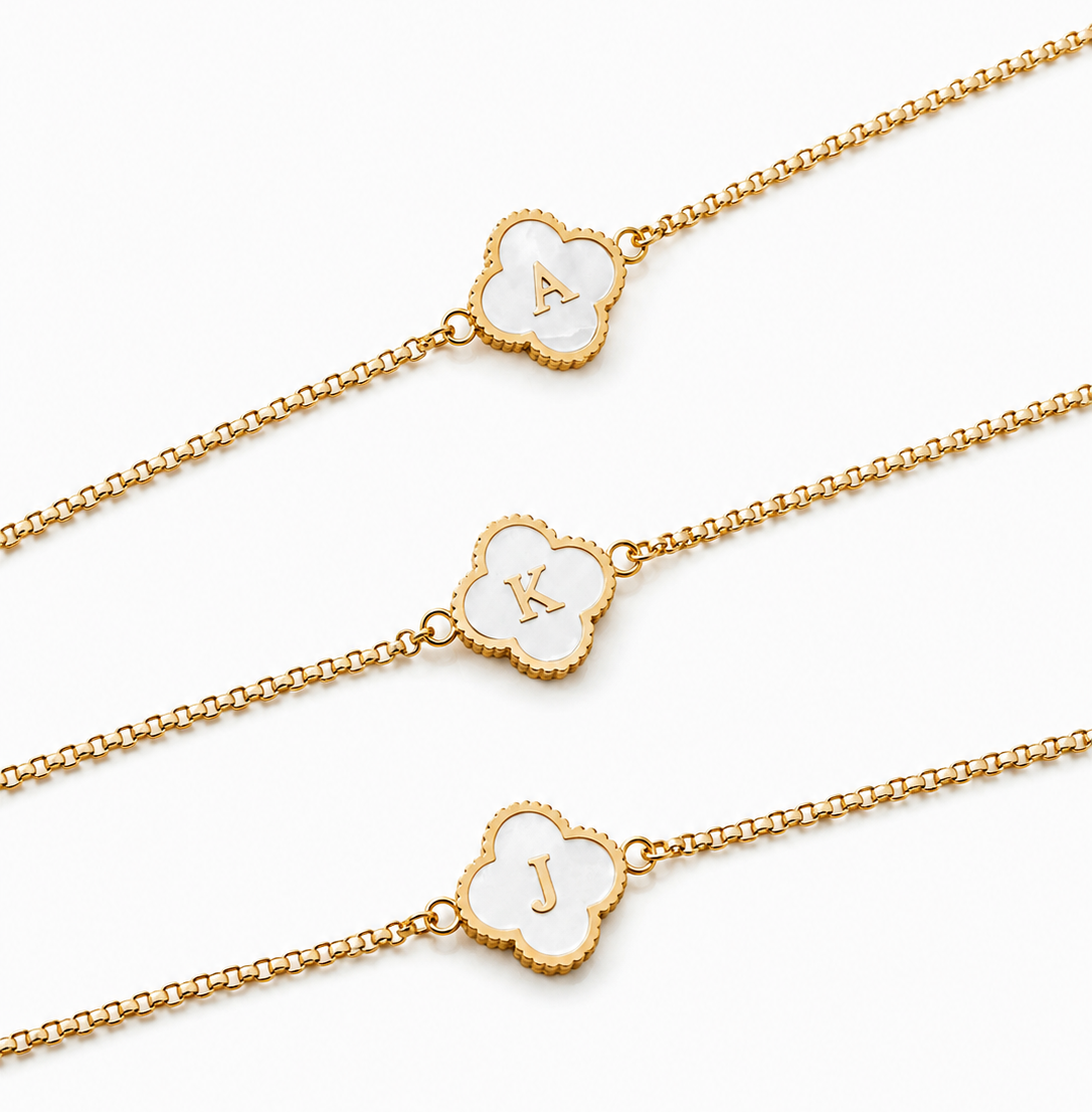 Salt & Clover Initial Bracelet