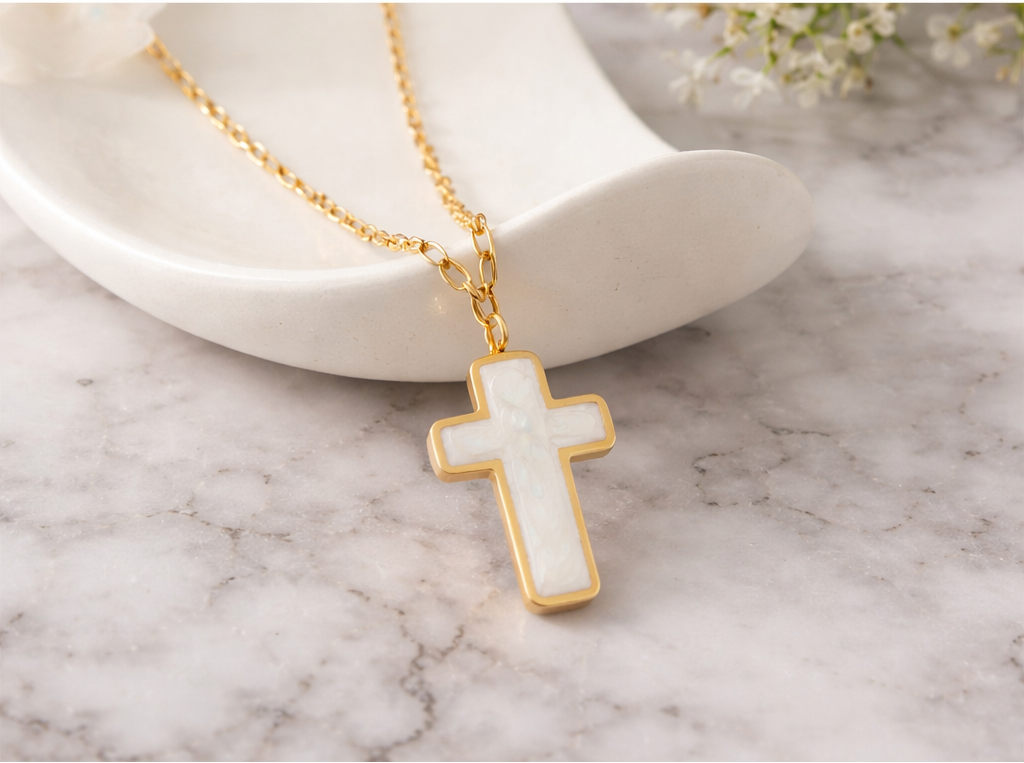 Golden Tide Cross Necklace